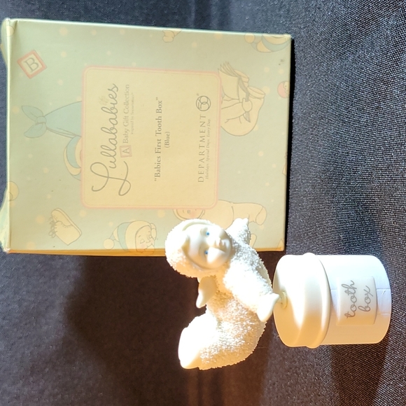 Department 56 Baby's First Tooth Box, snowbaby angel, vintage - Picture 2 of 11